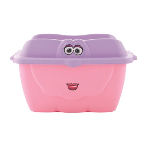 Step 2 Happy Totes 34 Gal Pink &amp; Purple Storage Container