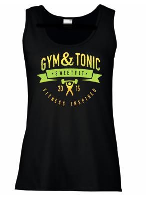 SweetFit- Gym &amp; Tonic Ladies Black Vest