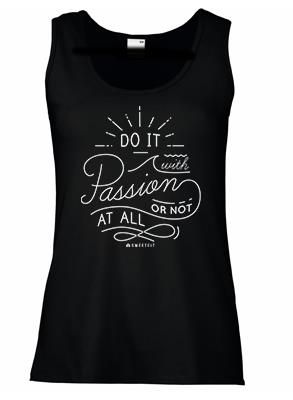 SweetFit- Do it with Passion Ladies Black Vest