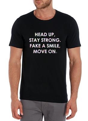 SweetFit- Head Up Men's Black Tee