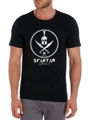 SweetFit- Spartan Men's Black Tee