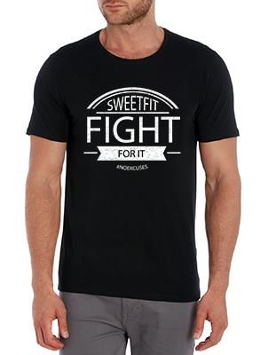 SweetFit- Fight For It Men's Black Tee
