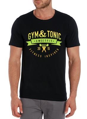 SweetFit- Gym &amp; Tonic Men's Black Tee