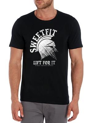 SweetFit- Lift for It Men's Black Tee