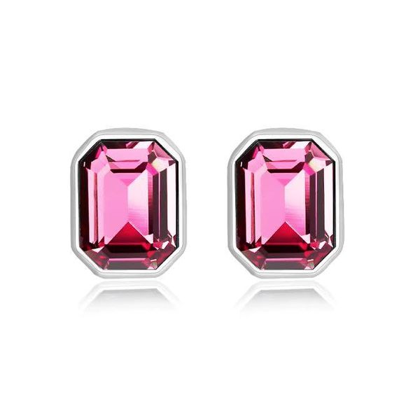 Dhia Octagonal Earrings Made With Swarovski Crystals - DJ-20726-HP