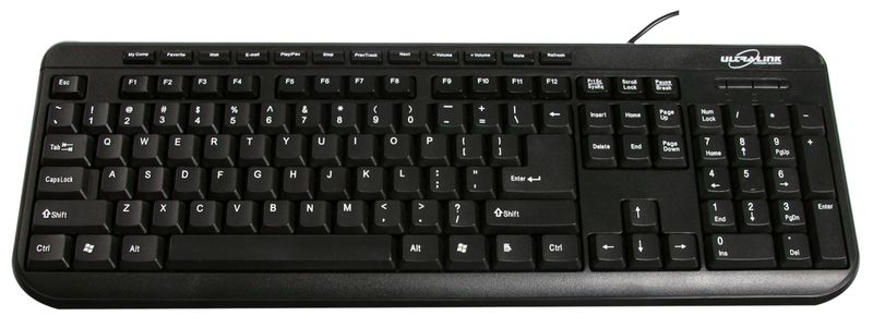 Ultra Link Multimedia Wired Keyboard - Black Image