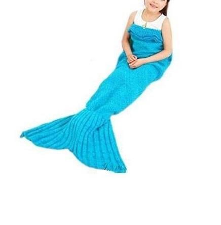 Kids Mermaid Tail Blankets #788-1 - Blue