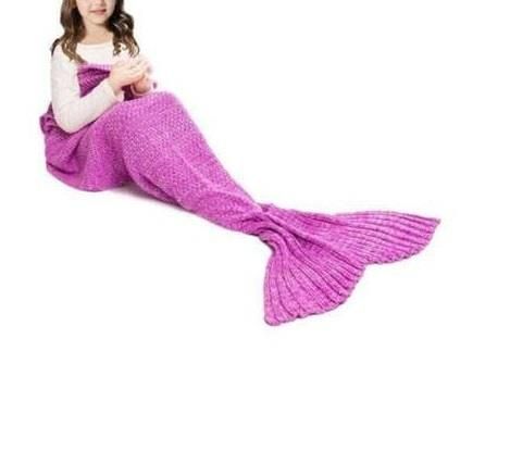 Kids Mermaid Tail Blankets #788-1 - Pink