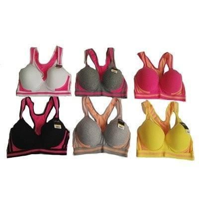 Pack of Six Women's Sports Bras - (Size: 40B)