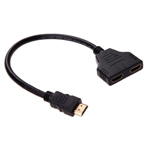 HDMI Male To 2 HDMI Female Splitter Adapter Cable