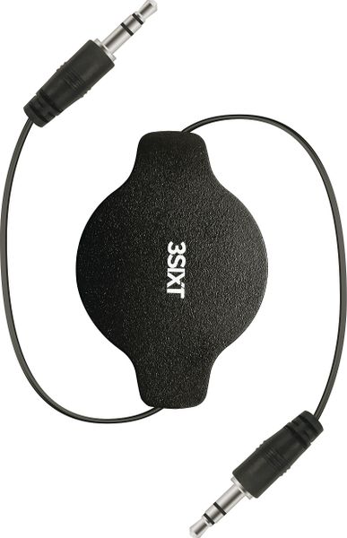 3SIXT 3.5mm Retract Aux Cable - Black