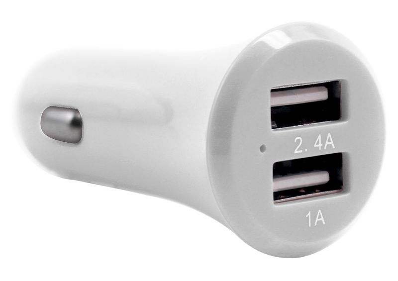3SIXT 3.4A Dual USB Car Charger - White