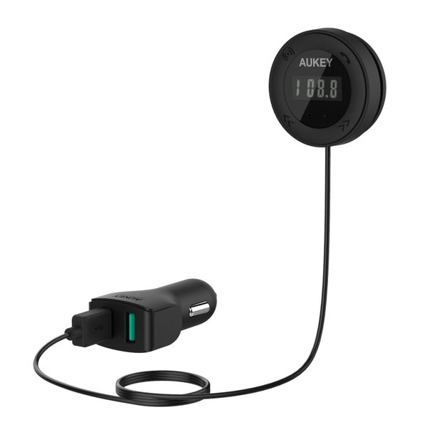 Aukey Bluetooth FM Transmitter with Dual Port Car Charger