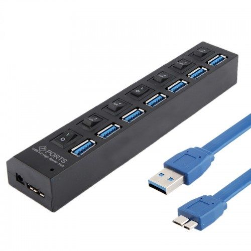 Tuff-Luv 7 Port USB 3.0 Hub - Black