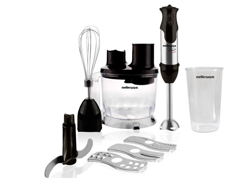 Mellerware Stick Blender With Attachments Stainless Steel Black 1500ml 800W