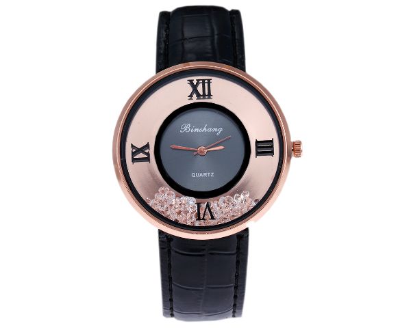 Skyla Jewels Ladies Luxury Leather Fashion Stone Quartz Watch - White
