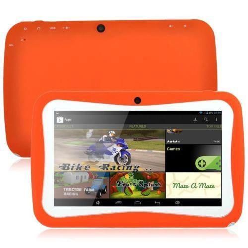 Nevenoe 7 Inch Kids Android Tablet w/ WiFi, Camera, Games - Orange