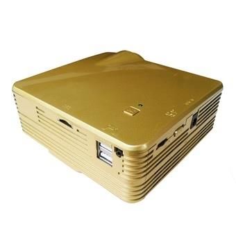 Portable Mini LED Entertainment Projector with Built in Games (Projects Up to 70") - Gold