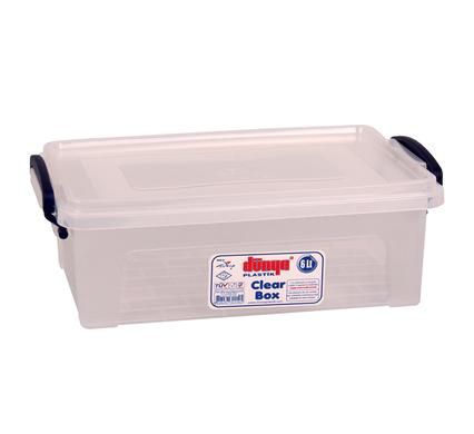 6L Storage Box with Swivel Handles - Clear