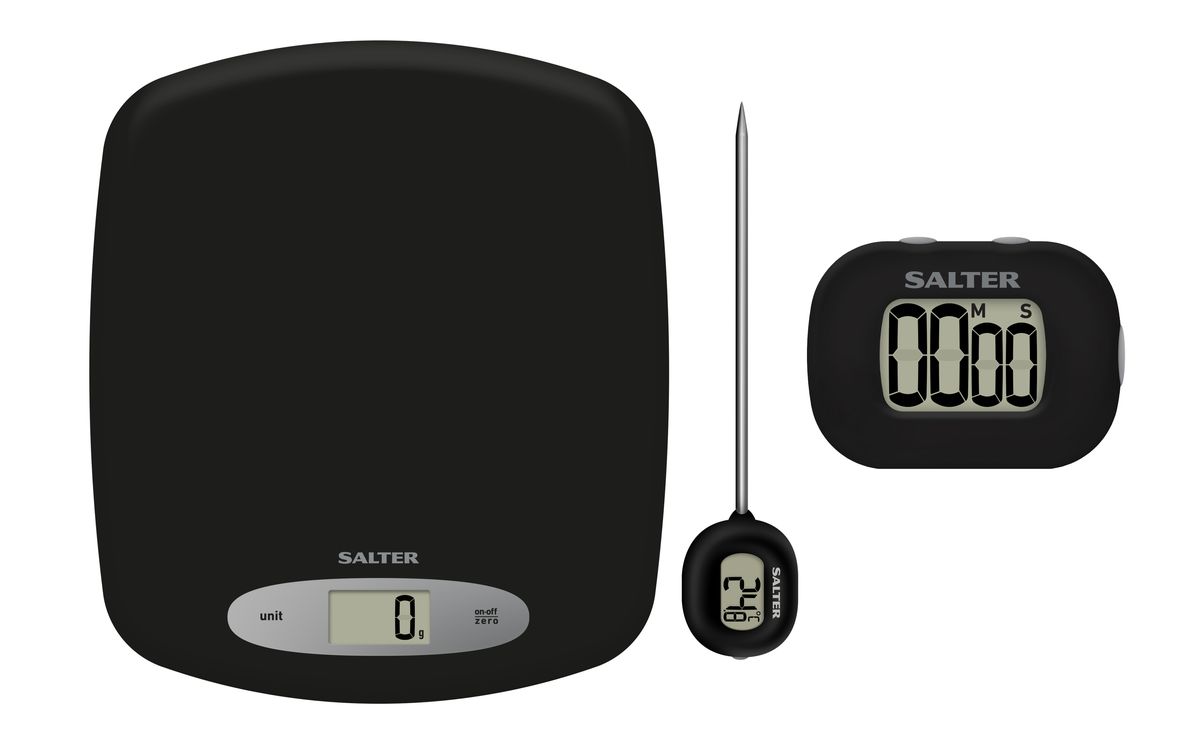 3in1 Gift Set Cooking & Baking Scale & Timer with Thermometer Salter Shop Today. Get it