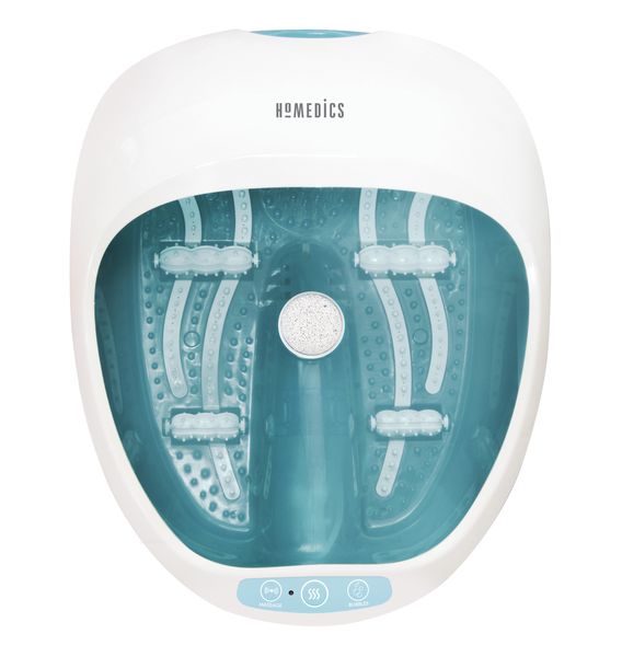 Homedics Spa Luxury Foot Spa With Heater - White &amp; Blue
