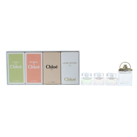 New Leau De Chloe Eau Parfum De Roses Gift Travel Set 5 Piece