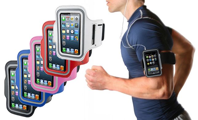 Blue Universal Armband For Gym Goers And Runners Supports Up To 5.5" Screen Sizes