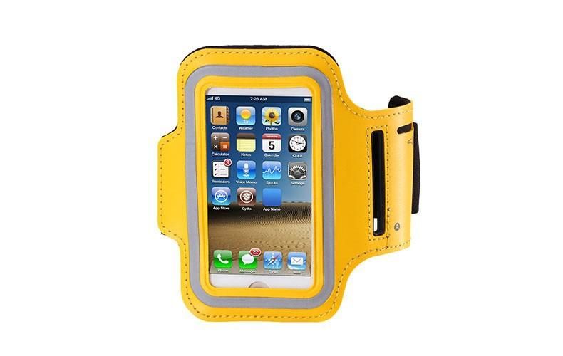 Yellow Universal Armband For Gym Goers And Runners Supports Up To 5.5" Screen Sizes