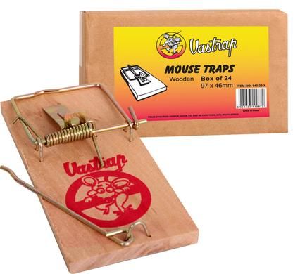 Bulk Pack 20 X Vastrap Trap Mouse Wooden Bulk