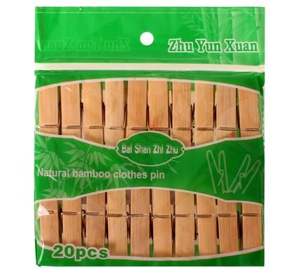 Bulk Pack 15 X Bamboo Clothes Pegs Pack of 20