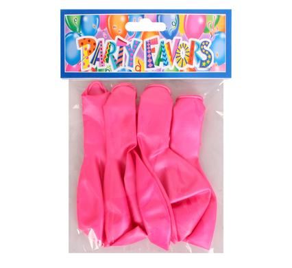 Bulk Pack 12 X Balloon Suitable For Helium 25cm, 6 Piece Pack Metallic - Pink