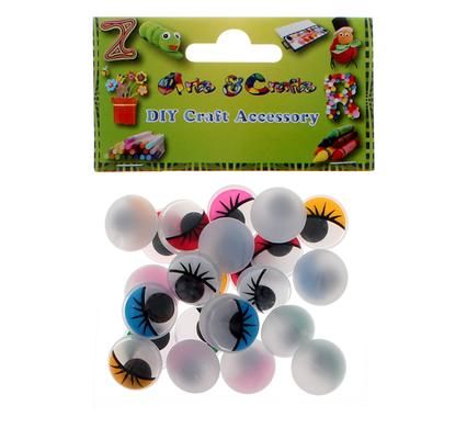 Bulk Pack 12 X Arts &amp; Crafts Diy Colour Eyes 24 Piece