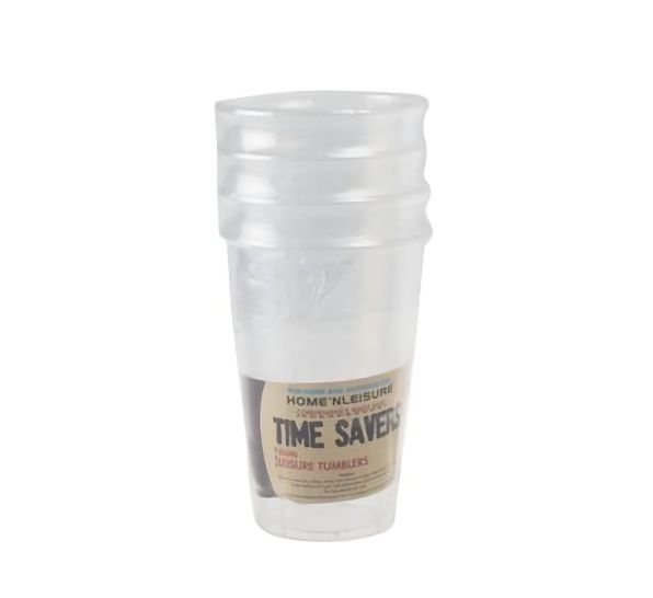 Bulk Pack 12 X Home 'n Leisure Plastic Tumblers 4 Pack, 350ml
