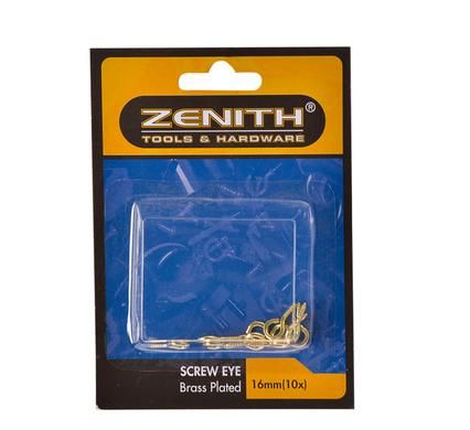 Bulk Pack 12 X Screw Eye Brass-Plastic 16mm 10 Piece (10 Piece x 12 Packs)