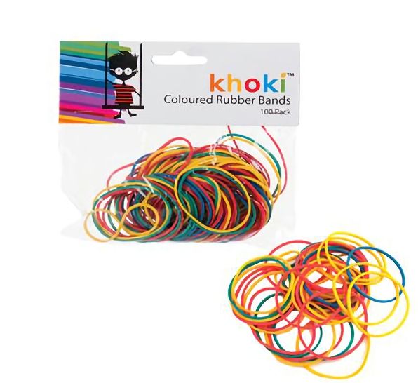 Bulk Pack 12 X Stationary Rubber Bands Assorted Colour 100 Piece