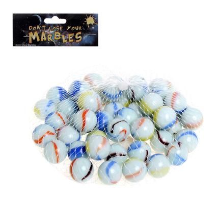 Bulk Pack 12 X Boys Playset Game Marbles 16mm 45 Piece Milk Colour