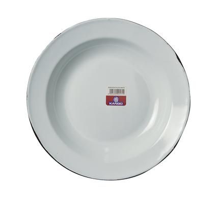 Bulk Pack 10 X Plate Enamel 24cm White (Soup)