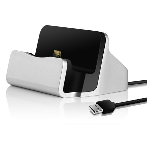 Charge &amp; Sync Docks - Samsung - Micro Usb - Silver