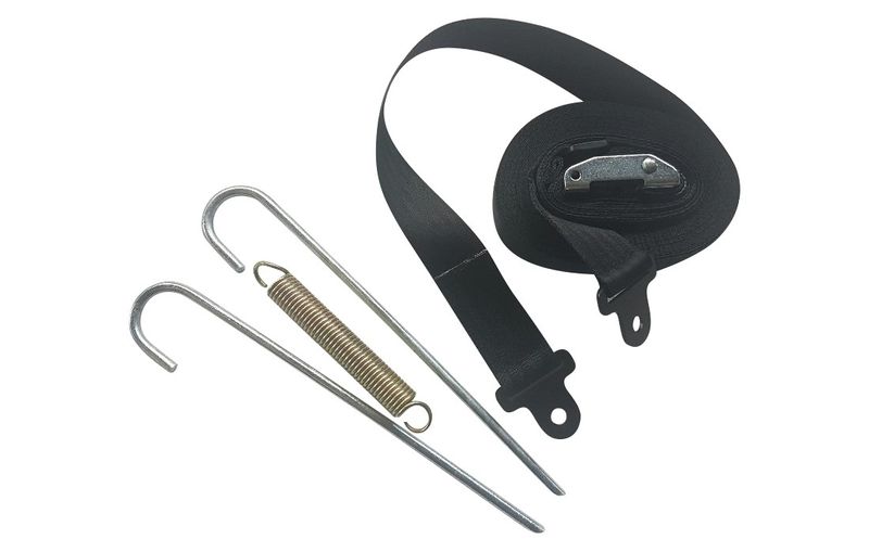 Tauro Storm Strap Kit - 50mm x 12.0m c/w Spring and Hooks Heavy Duty