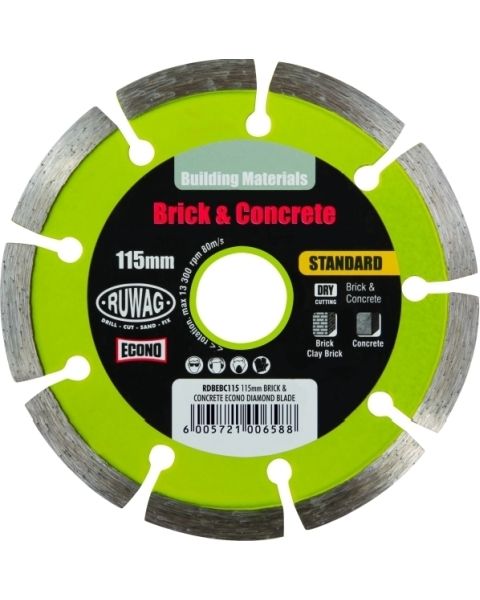 Ruwag 115mm Brick &amp; Concrete Econo Diamond Blade