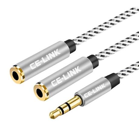 Ce Link Audio Y Splitter Cable 3 5mm Male To 2 Port 3 5mm Female For Headsets Buy Online In South Africa Takealot Com