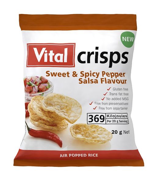 Vital Crisps Sweet &amp; Spicy Pepper Salsa - 20g