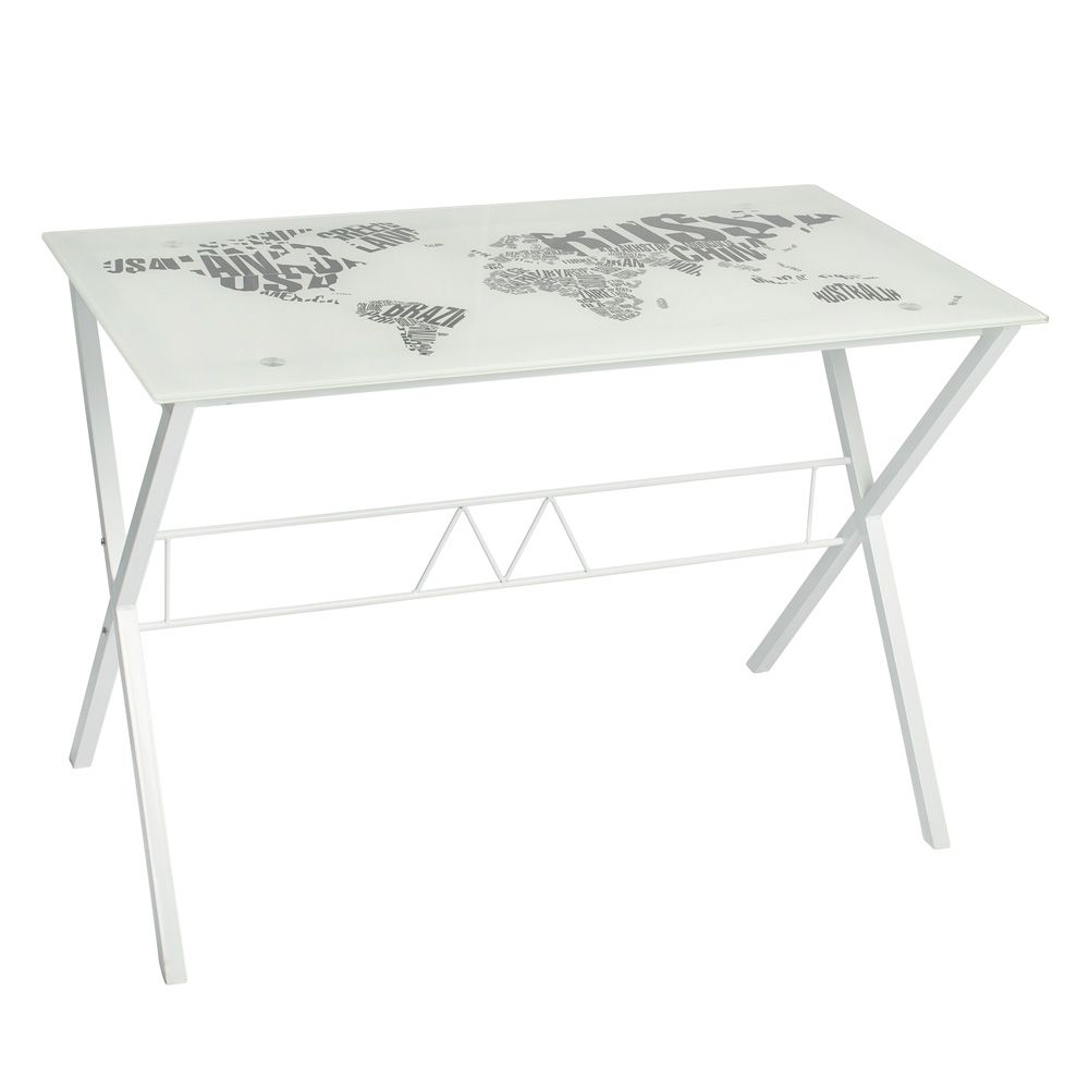 Basics Urban Glass Desk White In South Africa Urban Glass Desk White