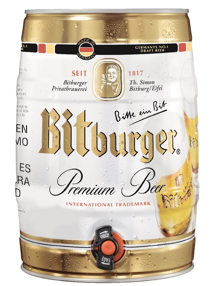 Bitburger Pilsner Beer 5 Litre Shop Today. Get it Tomorrow