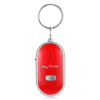 Whistle Key Finder Key Tracker Anti-lost with LED Light - Red
