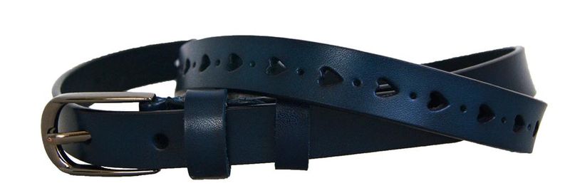 Fino Ladies Genuine Leather Belt B - Navy