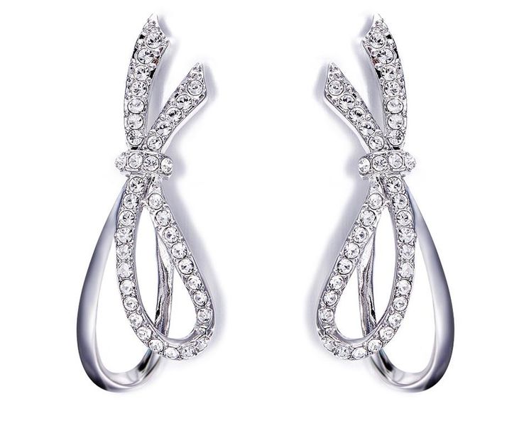 CDE Enchantment Earrings with Swarovski Crystals - Silver