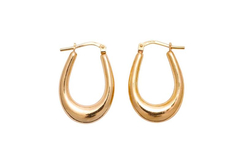 Art Jewellers 9Ct/925 Gold Fusion Creole Hoop Earrings - LBS13/99