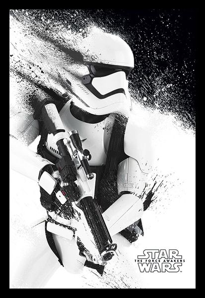 Star Wars Stormtrooper Paint Poster with Black Frame