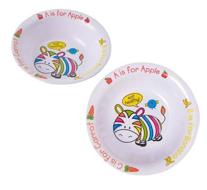 Bulk Pack 10 x Melamine Kiddies Feeding Bowl - Zee Design 17cm